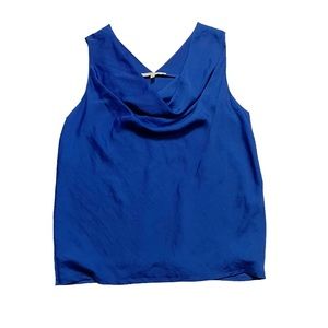 41 Hawthorn Blue Scoop Neck Sleeveless Business Casual Blouse Size Small